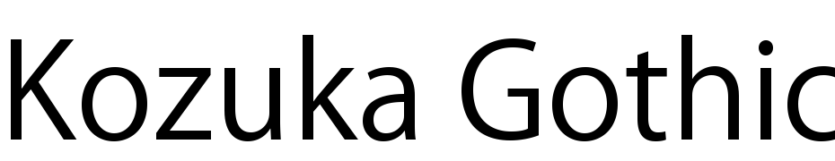 Kozuka Gothic Pro R Yazı tipi ücretsiz indir